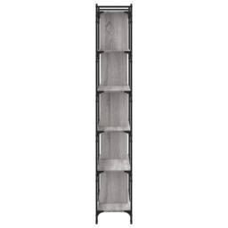 Berkfield Home Decorative Bookcase 6-Tier Grey Sonoma 76x32x192 cm Engineered Wood - Size: 76 x 32 x 192 cm - thumbnail 5