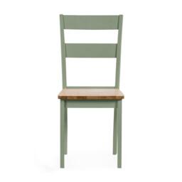 Cheshire Westbury Elegant Sage Green & Natural Dining Chairs - Set of 2 - thumbnail 3
