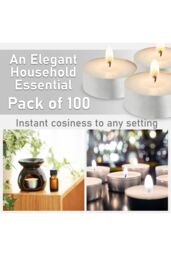 Deco Express Unscented White Colour Tealight Candle 4 Hours Pack of 100 - thumbnail 3