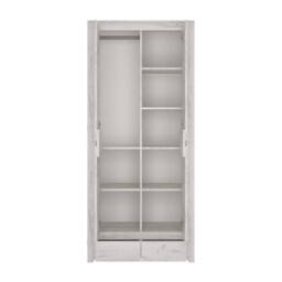 Wyld Haus Norwich Soft Grey Oak Effect Fitted Wardrobe 2 Door 2 Drawer - thumbnail 5
