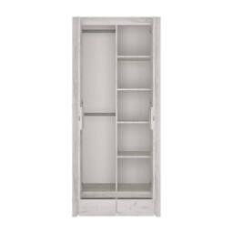 Wyld Haus Norwich Soft Grey Oak Effect Fitted Wardrobe 2 Door 2 Drawer - thumbnail 6