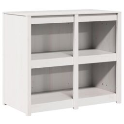 Berkfield Home Outdoor Kitchen Cabinet White 106x55x92 cm Solid Wood Pine - Size: 106 x 55 x 92 cm - thumbnail 2
