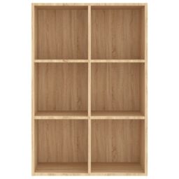 Berkfield Home Book Cabinet/Sideboard Sonoma Oak 66x30x97.8 cm Engineered Wood in Brown - thumbnail 6