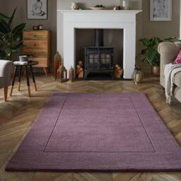 Esselle Esme Medium Wool Rug in Mauve - Size: 120 cm x 170 cm - thumbnail 6