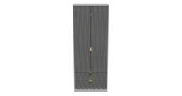 Ready Assembled 2 U Dallas 2 Door 2 Drawer Wardrobe (Ready Assembled) in Mid Grey - thumbnail 1