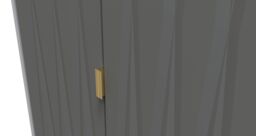 Ready Assembled 2 U Dallas 2 Door 2 Drawer Wardrobe (Ready Assembled) in Mid Grey - thumbnail 4