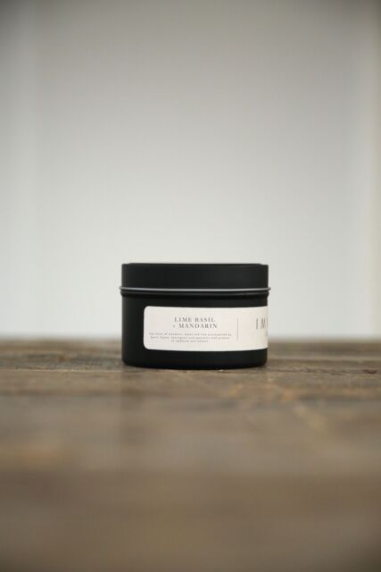 Imvelo Candle Co Travel Tin - Lime Basil + Mandarin in Black - image 1