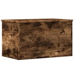 Berkfield Home Storage Box Smoked Oak 60x35x35 cm Engineered Wood in Brown - Size: 60 x 35 x 35 cm - thumbnail 6
