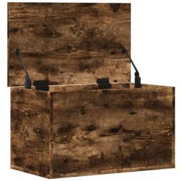 Berkfield Home Storage Box Smoked Oak 60x35x35 cm Engineered Wood in Brown - Size: 60 x 35 x 35 cm - thumbnail 7