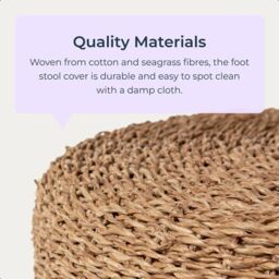 idooka Lightweight Artisanal Round Jute Braided Pouffe Footstool in Natural - thumbnail 2