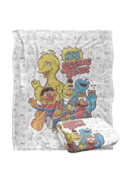 Sesame Street 123 Silky Touch Super Soft Throw Blanket 152 X 127 cm in White - thumbnail 2