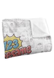 Sesame Street 123 Silky Touch Super Soft Throw Blanket 152 X 127 cm in White - thumbnail 3