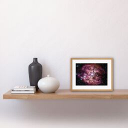 "Artery8 Wall Art Print NASA James Webb Telescope Prelude to Supernova Artwork Framed 9X7 Inch in Beige - Size: W7"" x H9""" - thumbnail 2