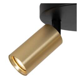 Netlighting Ritmo Ceiling spotlight Ø18cm 3xGU10 (MR11) Matt Gold Brass in Black - thumbnail 3