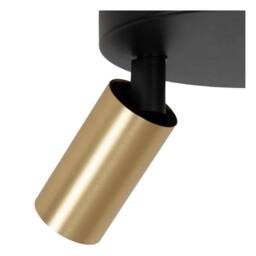 Netlighting Ritmo Ceiling spotlight Ø18cm 3xGU10 (MR11) Matt Gold Brass in Black - thumbnail 4
