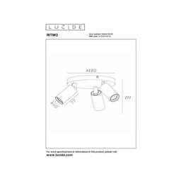 Netlighting Ritmo Ceiling spotlight Ø18cm 3xGU10 (MR11) Matt Gold Brass in Black - thumbnail 5