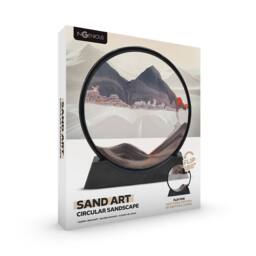 Menkind InGenious Circular Sand Art Vibrant Sandscape For Tranquil Spaces in Black - thumbnail 3