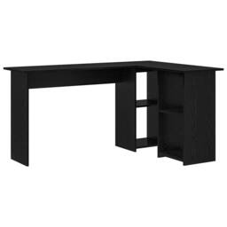 Berkfield Home Black Oak Desk Black oak Engineered wood Medium Black Oak Desk