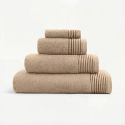 Bedable Plush Zero-Twist Cotton Towel - Face Towel - Hand Towel - Bath Towel -Bath Sheet in Beige - thumbnail 1
