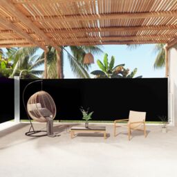 Berkfield Home Retractable Side Awning Black 180x1000 cm