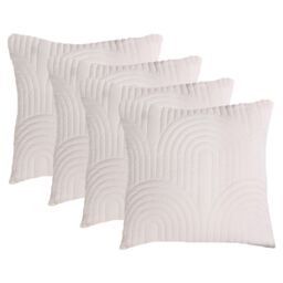 OHS 4 Pack Arches Pinsonic Cushion Covers in Cream - Size: 45 cm x 45 cm