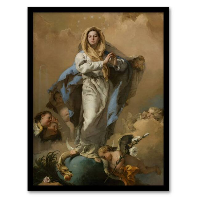 Artery8 Giovanni Battista Tiepolo Immaculate Conception of Mary Framed Art - Size: A4 - image 1