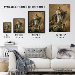 Artery8 Giovanni Battista Tiepolo Immaculate Conception of Mary Framed Art - Size: A4 - thumbnail 3