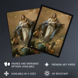 Artery8 Giovanni Battista Tiepolo Immaculate Conception of Mary Framed Art - Size: A4 - thumbnail 2