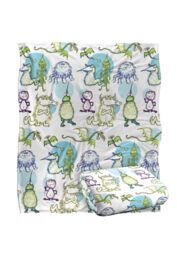 Jim Henson Signature Collection Monster Doodles Silky Touch Super Soft Throw Blanket 152 X 127 cm in White - thumbnail 2