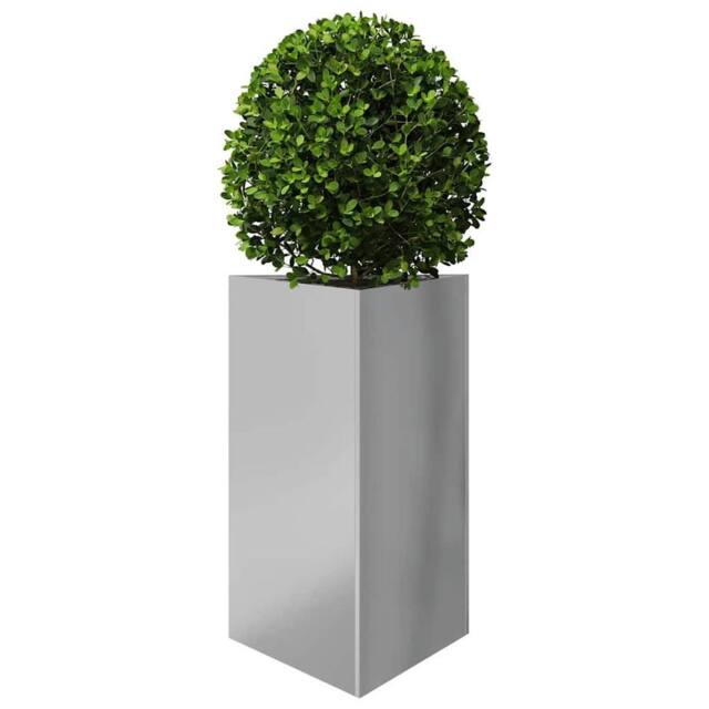 Berkfield Home Durable Garden Planter Triangular 50x43x75 cm Galvanized Steel in Silver - Size: 50 x 43 x 75 cm - image 1