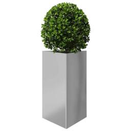 Berkfield Home Durable Garden Planter Triangular 50x43x75 cm Galvanized Steel in Silver - Size: 50 x 43 x 75 cm - thumbnail 1