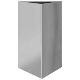 Berkfield Home Durable Garden Planter Triangular 50x43x75 cm Galvanized Steel in Silver - Size: 50 x 43 x 75 cm - thumbnail 3