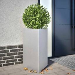 Berkfield Home Durable Garden Planter Triangular 50x43x75 cm Galvanized Steel in Silver - Size: 50 x 43 x 75 cm - thumbnail 2