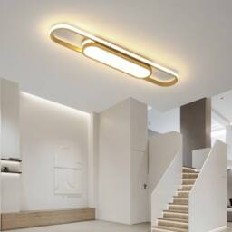 NIVOR Gold LED Ceiling Light 40W Dimmable Acrylic Linear with Remote - thumbnail 7