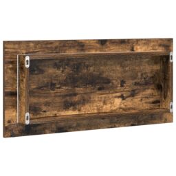 Berkfield Home Bathroom Mirror Cabinet with LED Light Smoked Oak 80x37 cm in Brown - thumbnail 6