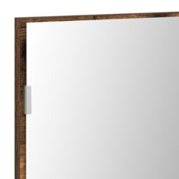 Berkfield Home Bathroom Mirror Cabinet with LED Light Smoked Oak 80x37 cm in Brown - thumbnail 7