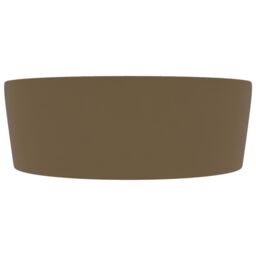 Berkfield Home Luxury Wash Basin with Overflow Matt Cream 36x13 cm Ceramic - thumbnail 4
