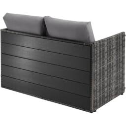 tectake Monopoli 2-in-1 rattan garden lounge set, sofa & seating area in Grey - Size: 4 Person - thumbnail 5
