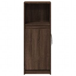 Berkfield Home Sideboard with LED Brown Oak 38x34x100 cm Engineered Wood - Size: 38 x 34 x 100 cm - thumbnail 6