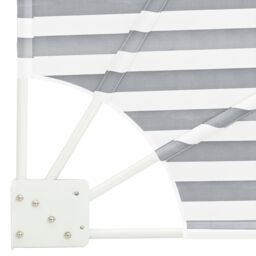 Berkfield Home Balcony Privacy Screen Anthracite & white 160 x 160 cm Fabric in Grey - thumbnail 7
