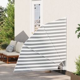 Berkfield Home Balcony Privacy Screen Anthracite & white 160 x 160 cm Fabric in Grey - thumbnail 3