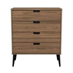 Ready Assembled 2 U Taiwan 4 Drawer Chest (Ready Assembled) in Walnut - thumbnail 2