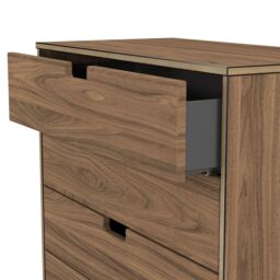 Ready Assembled 2 U Taiwan 4 Drawer Chest (Ready Assembled) in Walnut - thumbnail 6
