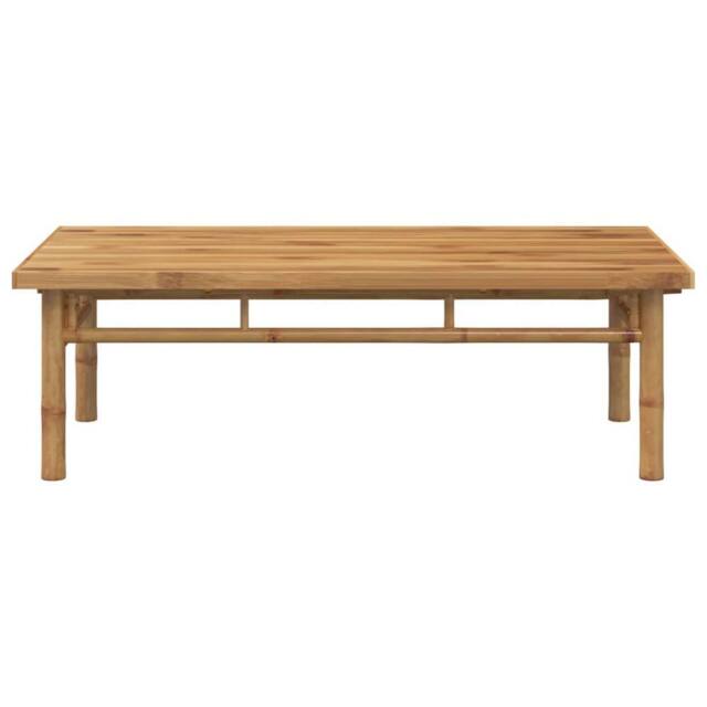 Berkfield Home Beautiful Coffee Table 110x55x35 cm Bamboo in Brown - Size: 110 x 55 x 35 cm - image 1