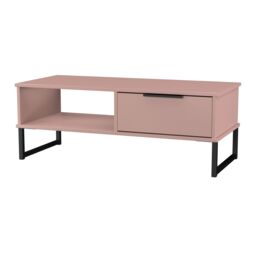 Ready Assembled 2 U Fuji 1 Drawer Coffee Table (Ready Assembled) in Dusty Pink - thumbnail 4