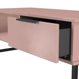 Ready Assembled 2 U Fuji 1 Drawer Coffee Table (Ready Assembled) in Dusty Pink - thumbnail 6