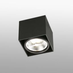 Netlighting Tecto 1 Light Square Surface Mounted Downlight Black - thumbnail 1