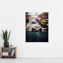 "Artery8 Wall Art Print F1 Motorsport Speed Blur Racing Car For Him Fan Man Cave Poster - Size: W24"" x H32""" - thumbnail 4