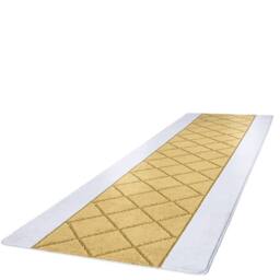 Smart Living Carmela Heavy Duty Machine Washable Hallway Kitchen Non Slip Door Mat in Gold - Size: 40 cm x 60 cm - thumbnail 4