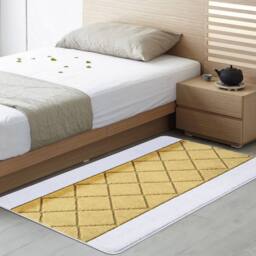 Smart Living Carmela Heavy Duty Machine Washable Hallway Kitchen Non Slip Door Mat in Gold - Size: 40 cm x 60 cm - thumbnail 1